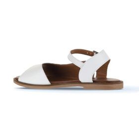 Bueno Shoes 01WA5707 Beyaz Deri Kadın Düz Kadın Sandalet