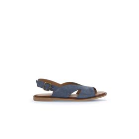 Bueno Shoes 01WA5708 Mavi Koyu Alf Süet Kadın Düz Sandalet