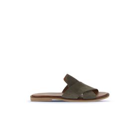 Bueno Shoes 01WA5710 Haki Alf Süet Düz Kadın Terlik