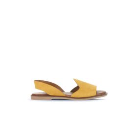 Bueno Shoes 01WA5711 AltSarı Alf Süet Kadın Düz Sandalet