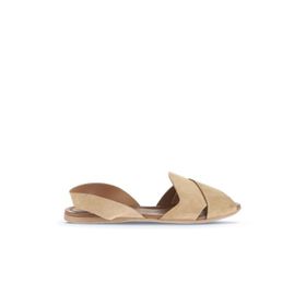 Bueno Shoes 01WA5805 Taba Açık Alf Süet Kadın Düz Sandalet