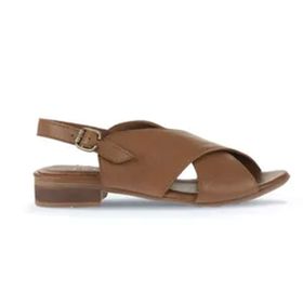 Bueno Shoes 01WA6400 Kahverengi Deri Topuklu Kadın Sandalet