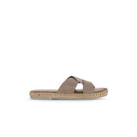 Bueno Shoes 01WA7101 Kum Pudra Alf Süet Kadın Espadril Terlik
