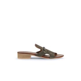 Bueno Shoes 01WA7304 Haki Alf Süet Kadın Topuklu Terlik