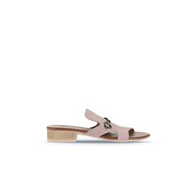 Bueno Shoes 01WA7304 Pudra Alf Süet Kadın Topuklu Terlik