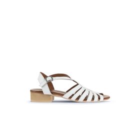 Bueno Shoes 01WA7307 Beyaz Deri Kadın Sandalet