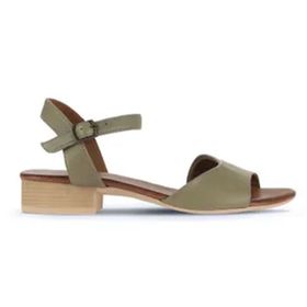 Bueno Shoes 01WA7308 Yeşil Deri Kadın Sandalet