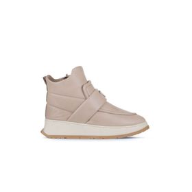 Bueno Shoes 01WA7403-502 Vizon Deri Kadın Dolgu Topuklu Bot