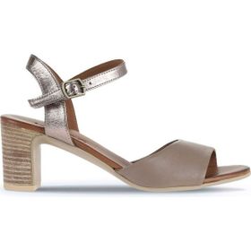 Bueno Shoes 01WA8000 Gri Deri Kadın Topuklu Sandalet