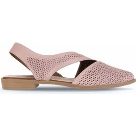 Bueno Shoes 01WA9202 Gül Kurusu Deri Kadın Düz Sandalet