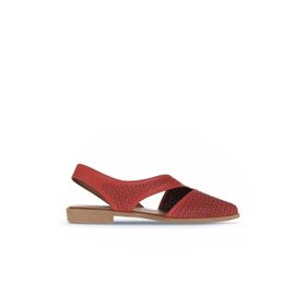 Bueno Shoes 01WA9202 Kırmızı Deri Kadın Düz Sandalet