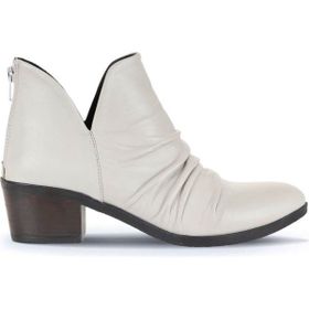 Bueno Shoes 01WD1103 Ekru Deri Kadın Topuklu Bot