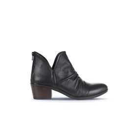 Bueno Shoes 01WD1103 Siyah Deri Topuklu Kadın Bot