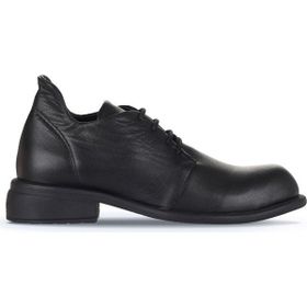 Bueno Shoes 01WD1901 Siyah Deri Kadın Az Topuklu Ayakkabı