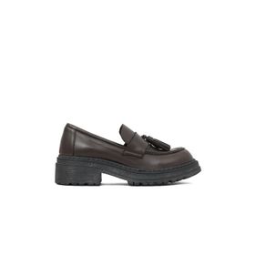 Bueno Shoes 01WD2109 Kahverengi Deri Kadın Klasik Ayakkabı