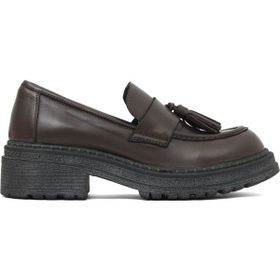 Bueno Shoes 01WD2109 Kahverengi Deri Kadın Klasik Ayakkabı