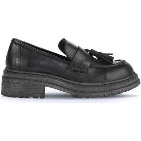 Bueno Shoes 01WD2109 Siyah Deri Kadın Klasik Ayakkabı