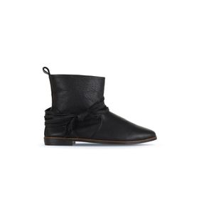 Bueno Shoes 01WD3509 Siyah Deri Kadın Düz Bot