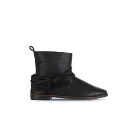 Bueno Shoes 01WD3509 Siyah Deri Kadın Düz Bot