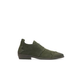 Bueno Shoes 01WD3603 Haki Nubuk Kadın Düz Bot