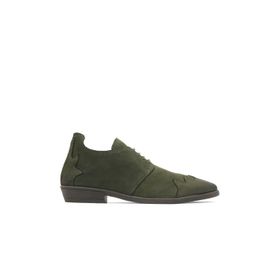 Bueno Shoes 01WD3603 Haki Nubuk Kadın Düz Bot