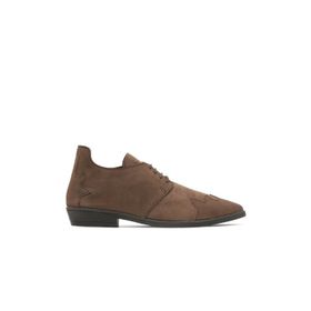 Bueno Shoes 01WD3603 Kahverengi Nubuk Kadın Düz Bot