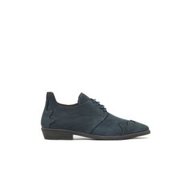 Bueno Shoes 01WD3603 Lacivert Nubuk Kadın Düz Bot