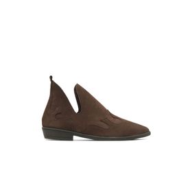 Bueno Shoes 01WD3605 Kahverengi Nubuk Kadın Düz Bot