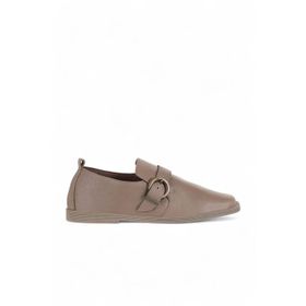 Bueno Shoes 01WD4202 Gri Deri Kadın Klasik Ayakkabı