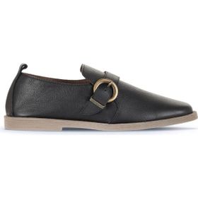 Bueno Shoes 01WD4202 Siyah Deri Kadın Klasik Ayakkabı