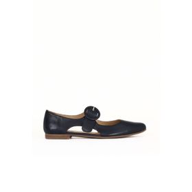Bueno Shoes 01WE2900 Lacivert Deri Kadın Düz Ayakkabı