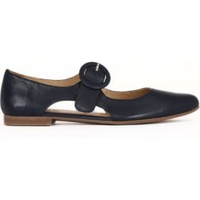Bueno Shoes 01WE2900 Lacivert Deri Kadın Düz Ayakkabı