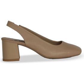 Bueno Shoes 01WE5600 Vizon Deri Kadın Topuklu Ayakkabı