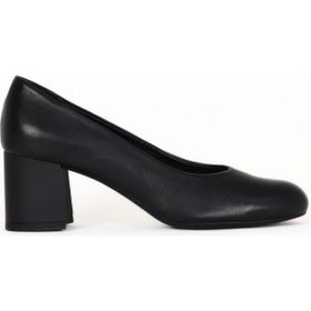 Bueno Shoes 01WE5700 Siyah Deri Kadın Topuklu Ayakkabı