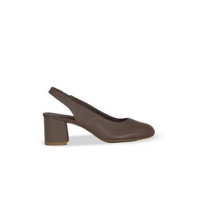 Bueno Shoes 01WE5701 Gri Deri Kadın Topuklu Ayakkabı