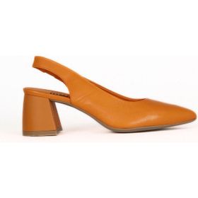 Bueno Shoes 01WE5800 Turuncu Deri Kadın Topuklu Ayakkabı