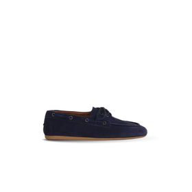 Bueno Shoes 01WE6702 Lacivert Süet Kadın Düz Ayakkabı