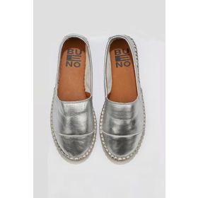 Bueno Shoes 01WJ0300 Gümüş Deri Kadın Sandalet