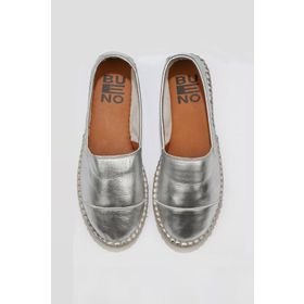 Bueno Shoes 01WJ0300 Gümüş Deri Kadın Sandalet