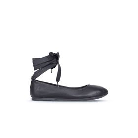 Bueno Shoes 01WJ2141 Siyah Deri Kadın Babet