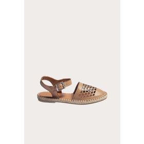 Bueno Shoes 01wl0453 Kahverengi Deri Kadın Düz Sandalet