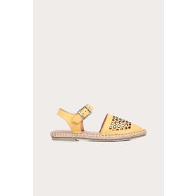 Bueno Shoes 01WL0453 Sarı Deri Kadın Sandalet