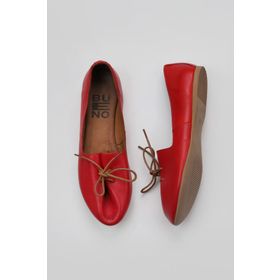Bueno Shoes 01WL1237 Kırmızı Deri Kadın Babet