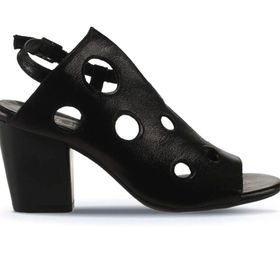 Bueno Shoes 01WL3704 Siyah Parlak Deri Kadın Topuklu Sandalet
