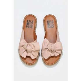 Bueno Shoes 01WL4605 Pembe Deri Kadın Espadril Terlik