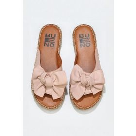 Bueno Shoes 01WL4605 Pembe Deri Kadın Espadril Terlik