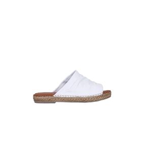 Bueno Shoes 01WL4617 Espadril Beyaz Deri Kadın Terlik
