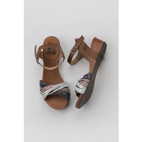 Bueno Shoes 01WL6800 Multi Deri Kadın Dolgu Topuklu Sandalet