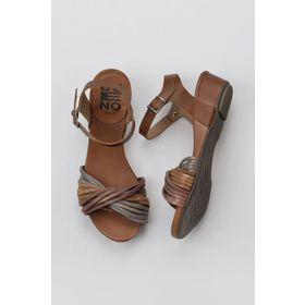 Bueno Shoes 01WL6800 Multi MS1 Deri Dolgu Topuklu Kadın Sandalet