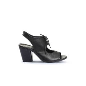 Bueno Shoes 01WN0100 Siyah Deri Kadın Topuklu Sandalet
